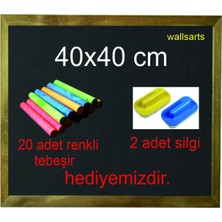 St. Morritz Yazı Tahtası Siyah Yazı Tahtaları 40 Cm.x 40 Cm. Tebeşirle Yazılan Siyah Yazı Tahtası