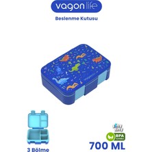St. Morritz 700 ml Tek Kat Sızdırmaz,karışmaz Üç Bölmeli Çocuk Beslenme Kutusu -FFB096-700