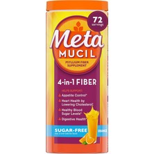 Metamucil 4 In 1 Fiber Psyllium Husk 425 G - Glp-1 - Portakal Aromalı - 72 Çay Kaşığı Servis - Şeker Ilavesiz - Abd Menşei