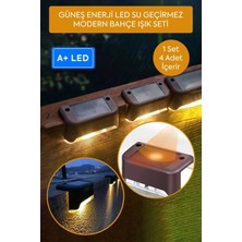 St. Morritz 4lü Set Güneş Enerjili LED Su Geçirmez Modern Solar Panel Işık Seti