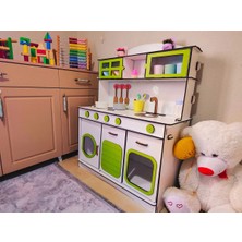 St. Morritz Oyuncak Mutfak, Ahşap Oyuncak Mutfak, 6.4 mm Mdf, Montessori Mutfak, Mutfak Seti Oyuncak