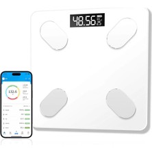 St. Morritz Dijital Baskül Tartı Akıllı Elektronik Yağ Su Kas Vücut Kitle Endeksi Ölçen Kilo Ölçer Tartı Pilli
