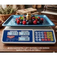 St. Morritz 40 kg Şarjlı Dijital Hassas Market Manav Kasap Pazarcı Terazisi Sağlam Büyük Boy ACS809T+C