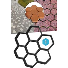 St. Morritz Zemin Kaplama Kalıbı Beton Tuğla Kalıbı Bahçe Parke Taş Kalıbı 46X46 cm Altıgen Petek 1 Adet