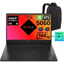 Hp Omen Amd Ryzen Aı 9 365 64GB 2tb SSD RTX5060-8GB 17.3" Fhd 144Hz W11 Taşınabilir Bilgisayar CD5N2EA - Webzone Çanta / 1 Yıl Kaspersky Yazılım Koruma Wz7