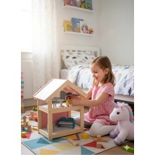 St. Morritz Montessori Ahşap 2 Katlı Oyuncak Bebek Evi