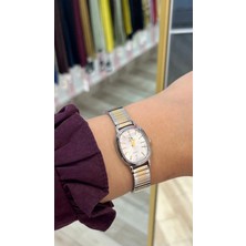 Takıcım Jewelry Iki Renk Lastikli Esnek Metal Çelik Saat