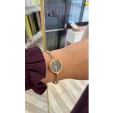 Takıcım Jewelry Gold Oval Romen Rakamlı Siyah Kadran