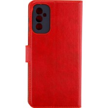 Samsung Galaxy A04S Kılıf Pars Lens Yüzüklü Silikon - Kırmızı