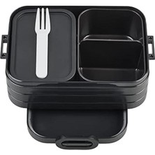 St. Morritz Bento Lunch Box Take A Break Midi Bölmeli Portatif Yemek Kabı 900 ml - Black - Iskandi
