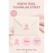 Yeap Office Kişiye Özel 5 cm Yuvarlak Hediyelik  Etiketi 54 Adet - Kuşe Parlak Etiket