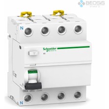 Schneider Electric Acti9 Iıd A9R11491 Ac Tip 4p 100A 30MA Kaçak Akım Koruma Rölesi