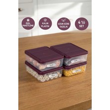 St. Morritz 4 Adet 0.5 Lt. Nora Organizer Buzdolabı Buzluk Düzenleyici Saklama Kabı