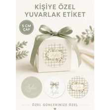 Yeap Office Kişiye Özel 5 cm Yuvarlak Hediyelik  Etiketi 54 Adet - Kuşe Parlak Etiket