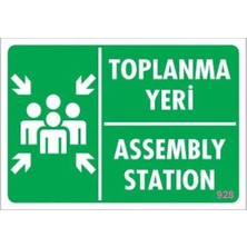 Belirtilmemiş Toplanma Yeri Uyarı Levhası 17,5X25 KOD:928
