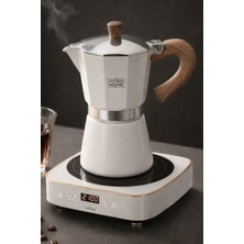 St. Morritz Mokapot 6-Cup Coffeehutt Bigg Coffee Kahve Demleme Kahve Ekipmanı Italyan Filtre Kahve Makinesi