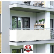 St. Morritz 7 Metre x 85 cm Beyaz Renk Polyester Balkon Demiri Brandası Su Geçirmez 1.sınıf 650G