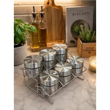 St. Morritz CAM-428 Metal 6 Lı Baharatlık Seti
