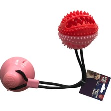Belirtilmemiş Yapışkanlı Ödül Hazneli Köpek Oyuncağı 7X9X54 cm Pembe