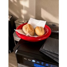 Beige & Stone Seramik Donut Bowl Kahvaltılık Tatlı Salata Kase Kırmızı