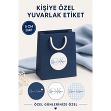 Yeap Office Kişiye Özel 5 cm Yuvarlak Hediyelik  Etiketi 54 Adet - Kuşe Parlak Etiket