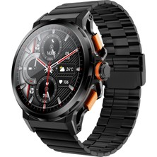 Başkenttekno SK43 Sports Watch Series Amoled Ekran 3 Kordonlu Akıllı Saat– iPhone & Android Uyumlu,48 mm Siyah