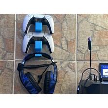 Duvara Montajlı Ps5 Xbox: 2 Kumanda ve Kulaklık Standı