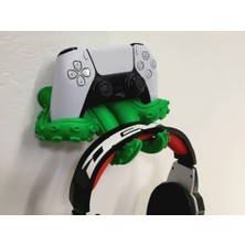 Ps5 Duvar Standı Denetleyici Tutucusu + Kulaklık