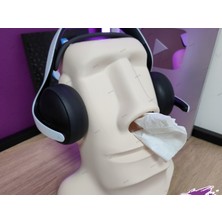 Moai Kağıt Mendil ve Kulaklık Tutucu - Desteksiz