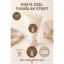 Yeap Office Kişiye Özel 5 cm Yuvarlak Hediyelik  Etiketi 54 Adet - Kuşe Parlak Etiket