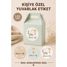 Yeap Office Kişiye Özel 5 cm Yuvarlak Hediyelik  Etiketi 54 Adet - Kuşe Parlak Etiket