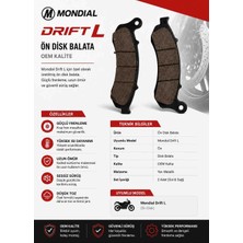 Mondial Drift L Ön Disk Balata Oem Gold Lüsk Balata