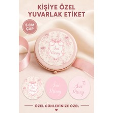 Yeap Office Kişiye Özel 5 cm Yuvarlak Hediyelik  Etiketi 54 Adet - Kuşe Parlak Etiket