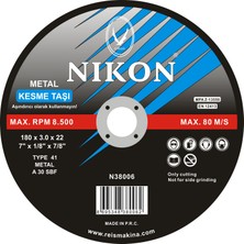 Nikon Metal Flex Kesme Taşı 180X3.0X22 mm