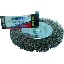 Hawk Gri Telli Pimli Daire Fırça 100X10 mm