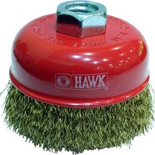 Hawk Sarı Dalgalı Telli M14 Vidalı Daire Fırça 75 mm