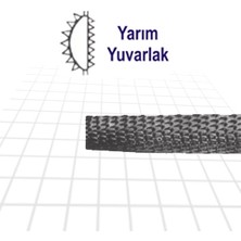 Three Files Yarım Yuvarlak Eğe  -  Ince 6"