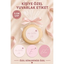 Yeap Office Kişiye Özel 5 cm Yuvarlak Hediyelik  Etiketi 54 Adet - Kuşe Parlak Etiket