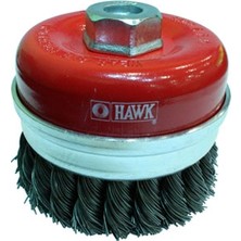 Hawk Gri Burma Telli M14 Vidalı Çanak Fırça 125 mm