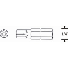 Proscr Delikli Torx Bits Uç T9 25MM