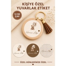 Yeap Office Kişiye Özel 5 cm Yuvarlak Hediyelik  Etiketi 54 Adet - Kuşe Parlak Etiket