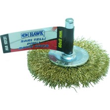 Hawk Sarı Telli Pimli Daire Fırça 75X10 mm