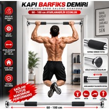 Veroksa Ayarlanabilir Barfiks Demiri 60-100 cm Kapı Barfiksi Koridor Barı Barfix Çubuğu Ev Tipi Spor Aleti 120 kg