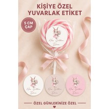 Yeap Office Kişiye Özel 5 cm Yuvarlak Hediyelik  Etiketi 54 Adet - Kuşe Parlak Etiket