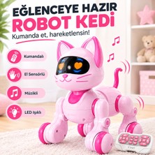 Solezon Uzaktan Kumandalı El Sensörlü Şarjlı Işıklı Müzikli Dansçı Robot Kedi
