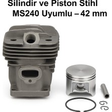 Hsgl Motorlu Testere Silindir ve Piston Stihl MS240 024 Uyumlu – 42 mm