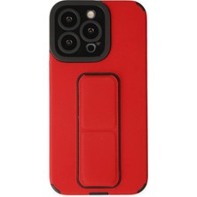 Techorasale  iPhone 13 Pro Max Kılıf Mega Standlı Silikon - Kırmızı