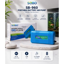 Muyu Craft Sobo SB-960 Pilli Akvaryum Hava Motoru 2 L/dk Tek Çıkışlı