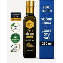 Kent Bahçesi Çörek Otu Yağı 250 ml Çocuklar Için Yumuşak Içim Soğuk Sıkım Cold Press Çörekotu Yağı