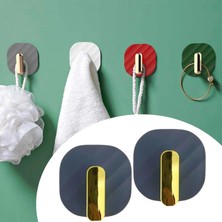 Marsilyan™- 2li Yapışkanlı Retro Askılık Dolap Kapak Kulpu Gri BX40
